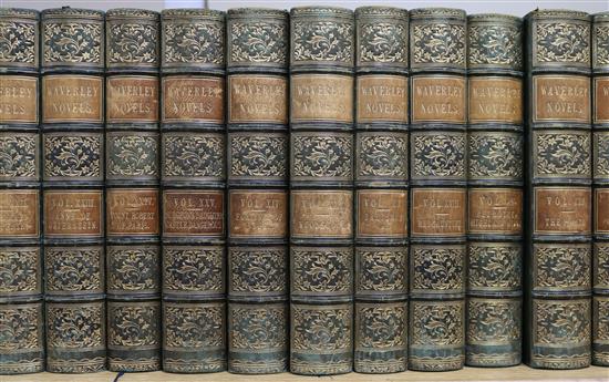 SCOTT (Walter), Waverley Novels, Adam & Charles Black, 1852, gilt-tooled half-calf, 25 vols